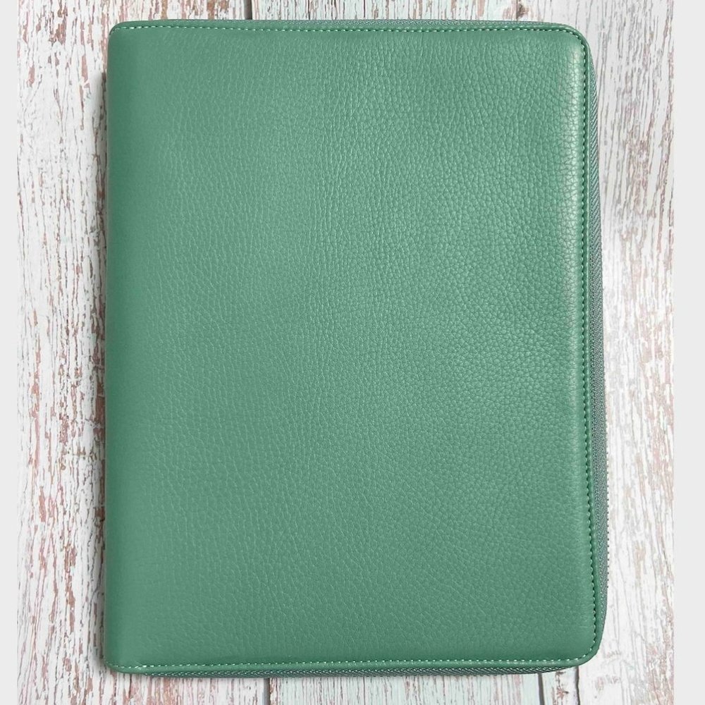 Brand New Gillio Firenze A5 Zip Appunto Epoca Aqua Organizer/Folio